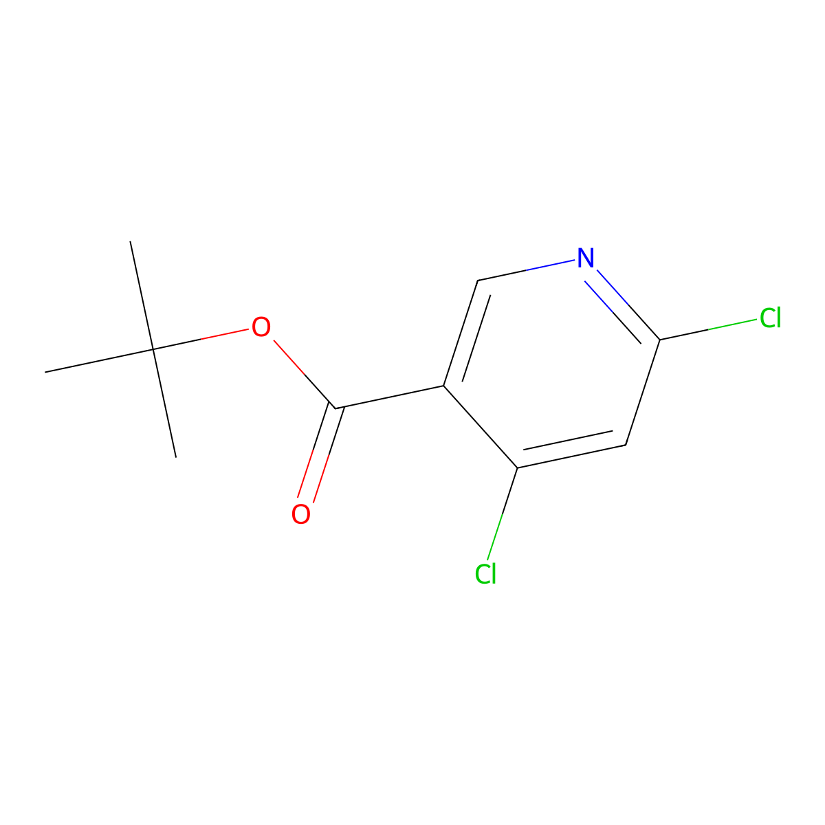 tert-Butyl 4,6-dichloronicotinate molecular structure, CAS 1956321-27-9