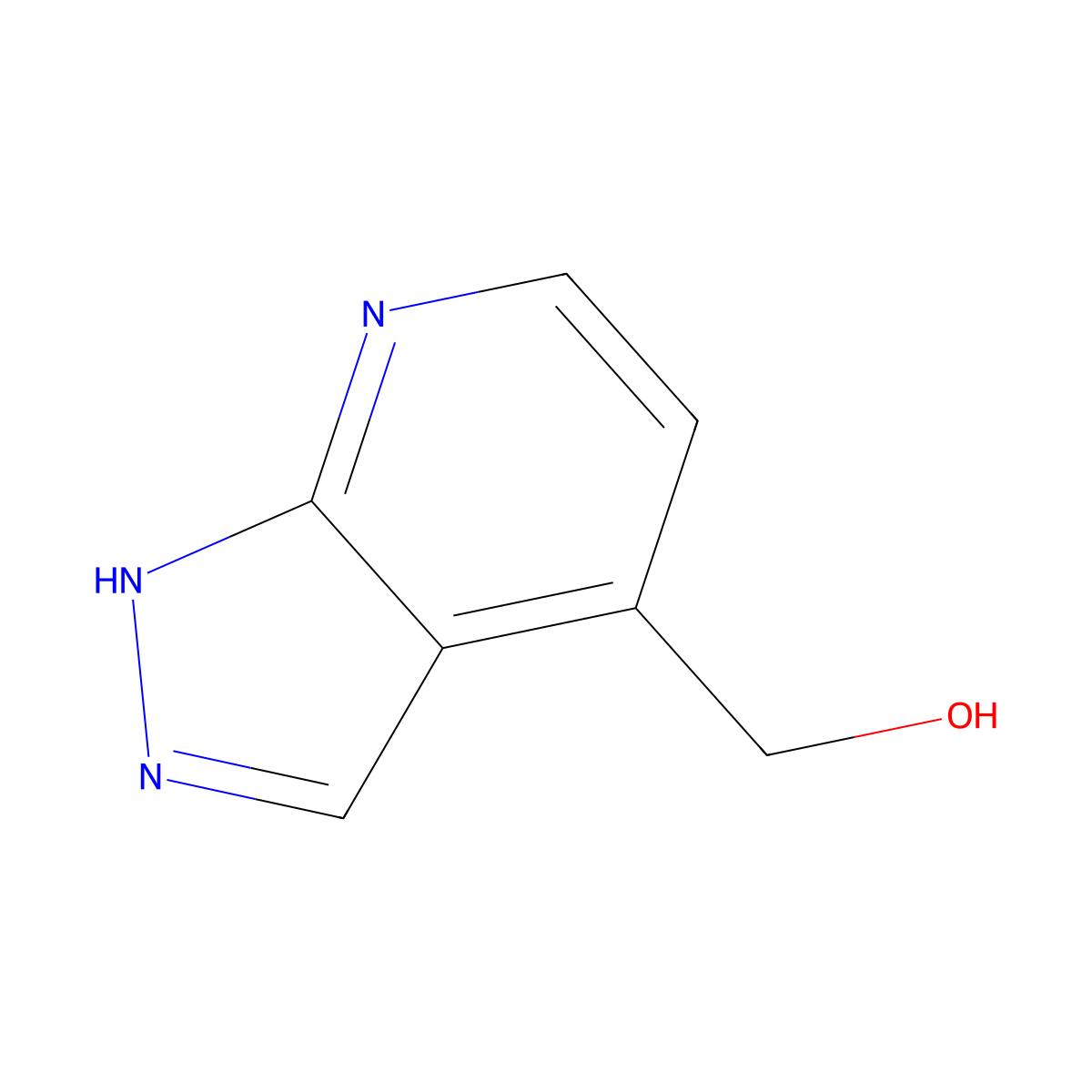 (1H-Pyrazolo[3,4-b]pyridin-4-yl)methanol molecular structure, CAS 1956321-35-9