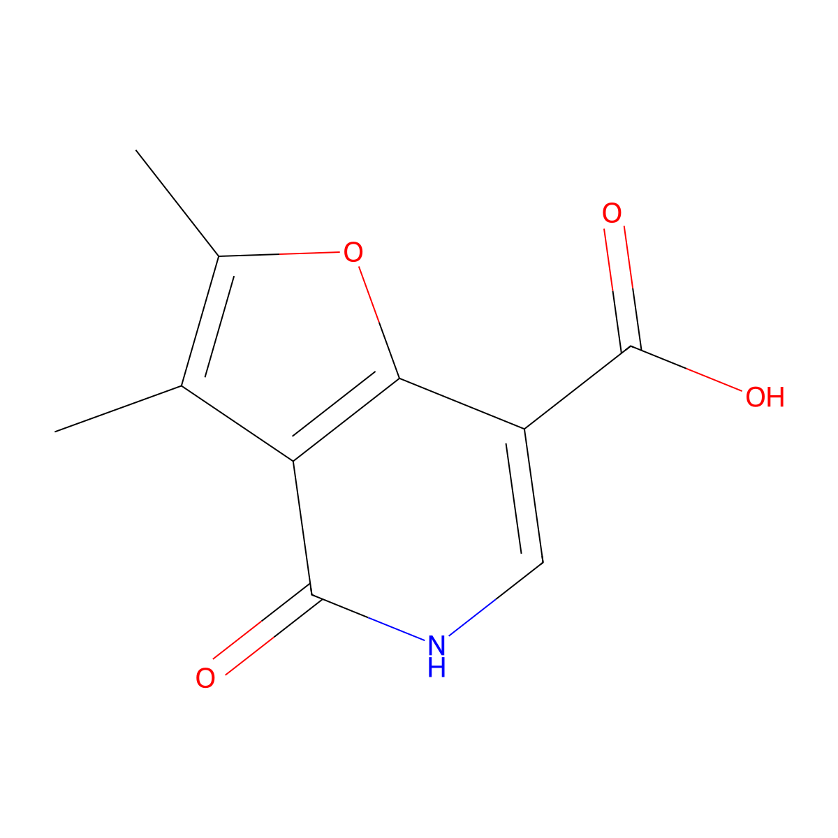 2,3-Dimethyl-4-oxo-4,5-dihydrofuro[3,2-c]pyridine-7-carboxylic acid molecular structure, CAS 1956321-41-7