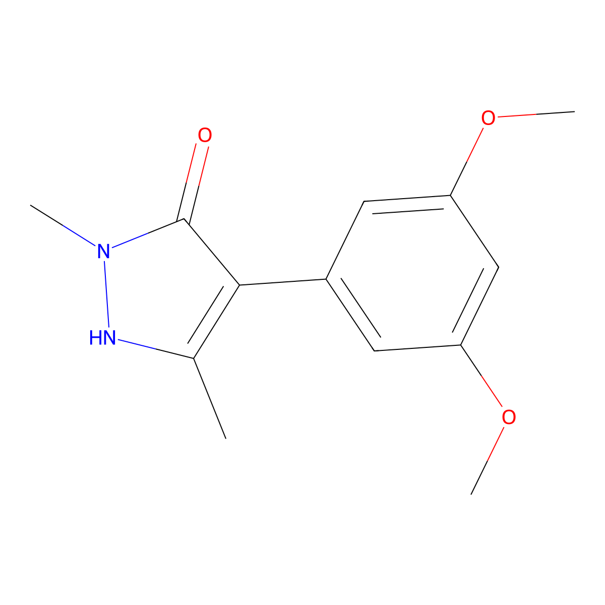 4-(3,5-Dimethoxyphenyl)-1,3-dimethyl-1H-pyrazol-5-ol molecular structure, CAS 1956321-52-0