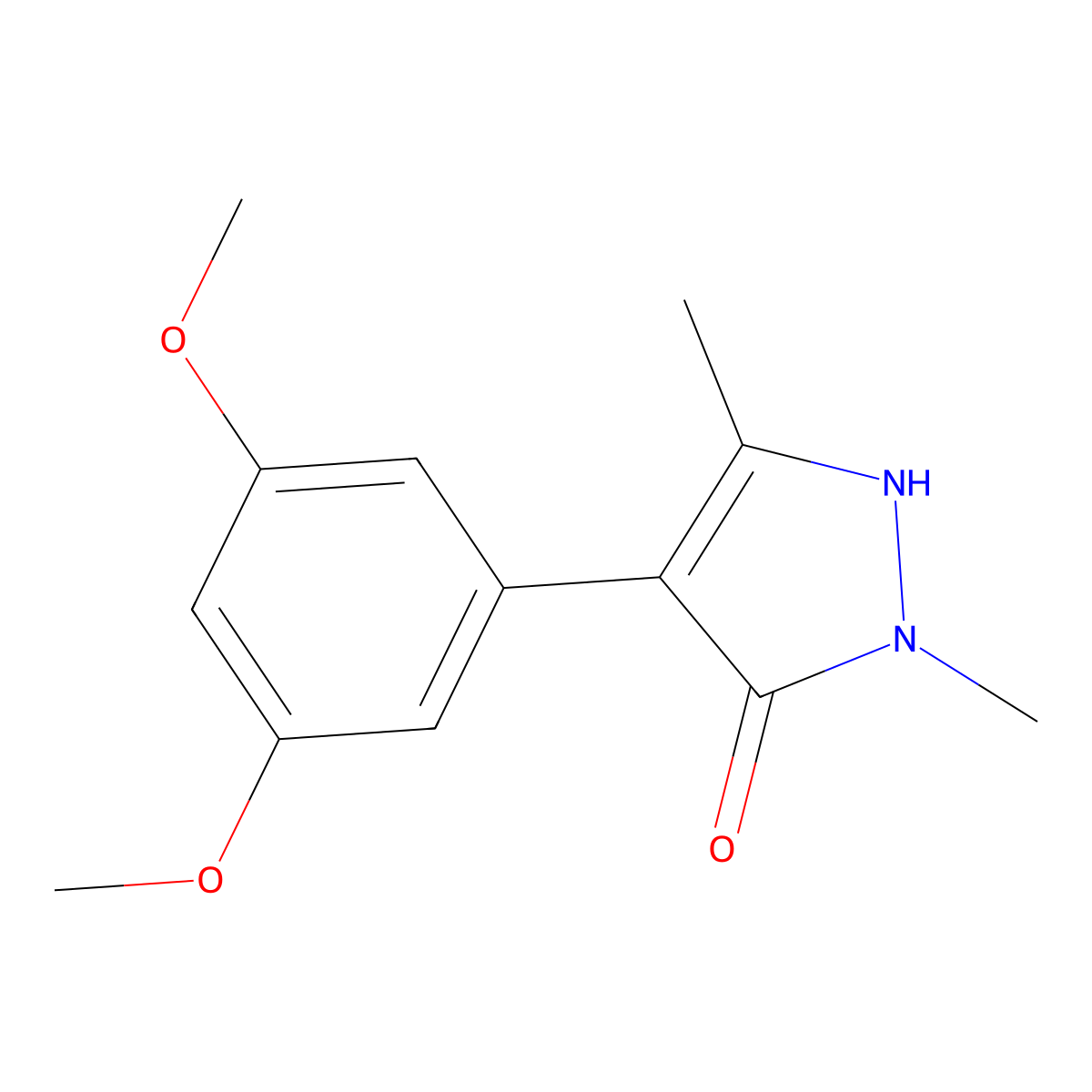 4-(3,5-Dimethoxyphenyl)-1,3-dimethyl-1H-pyrazol-5-ol molecular structure, CAS 1956321-52-0