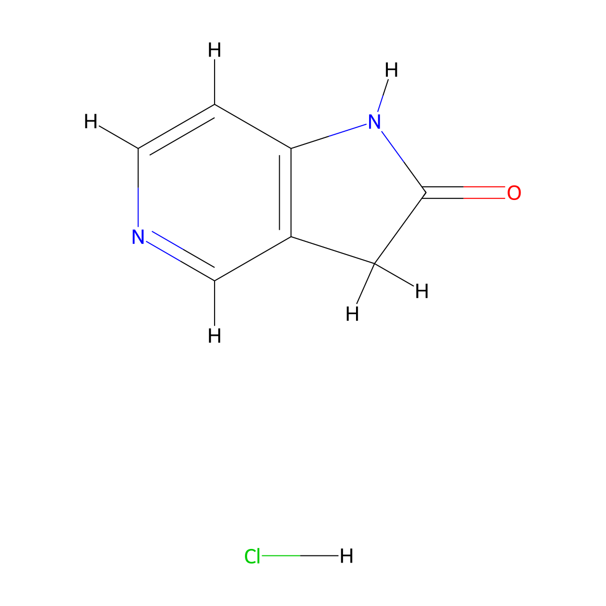 1H-Pyrrolo[3,2-c]pyridin-2(3H)-one hydrochloride molecular structure, CAS 1956321-64-4