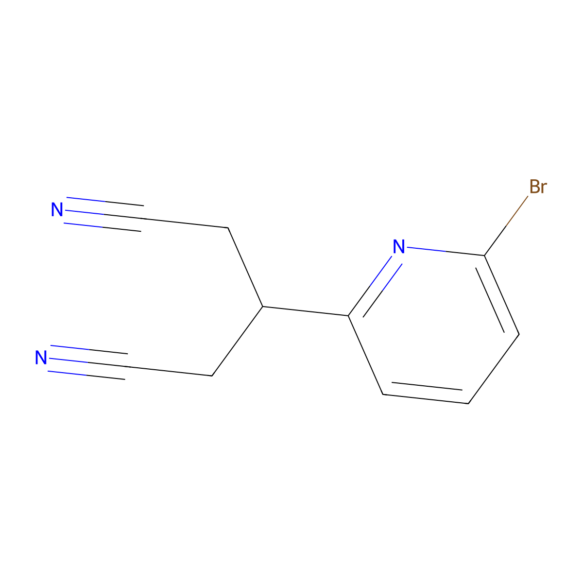 3-(6-Bromopyridin-2-yl)pentanedinitrile molecular structure, CAS 1956321-66-6
