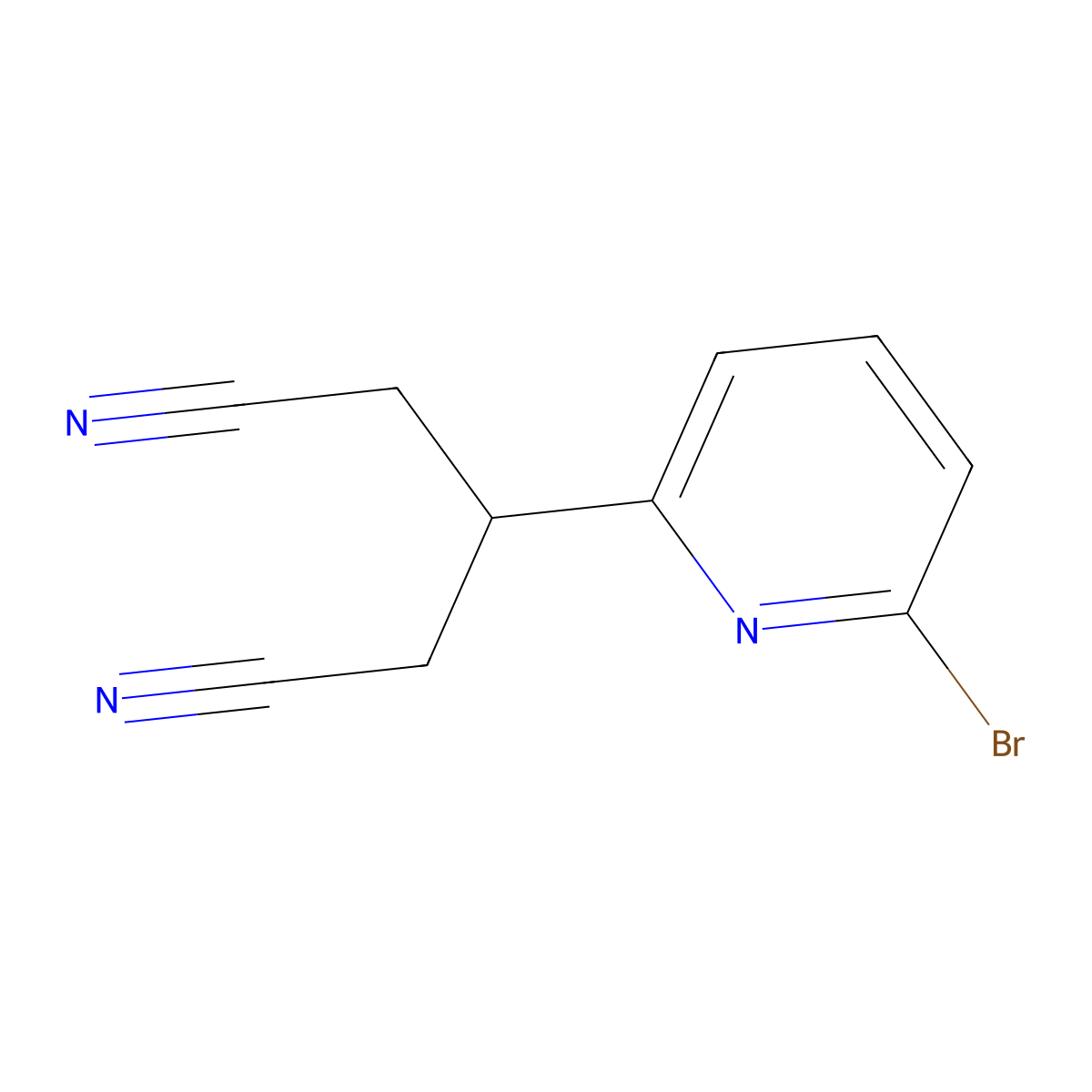 3-(6-Bromopyridin-2-yl)pentanedinitrile molecular structure, CAS 1956321-66-6