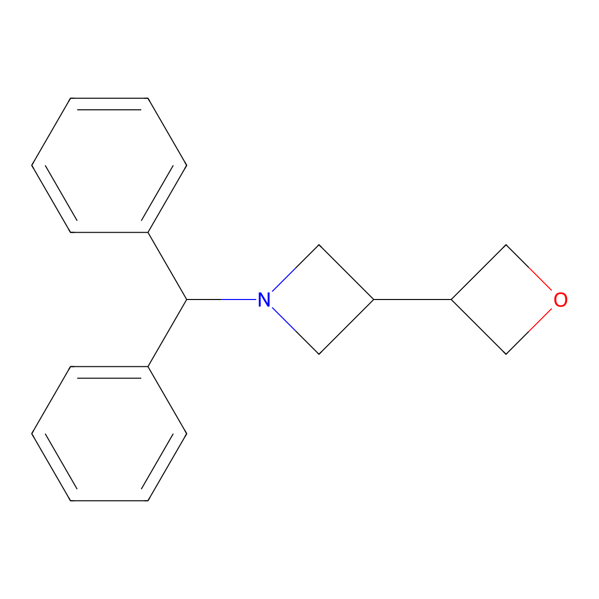1-Benzhydryl-3-(oxetan-3-yl)azetidine molecular structure, CAS 1956321-68-8