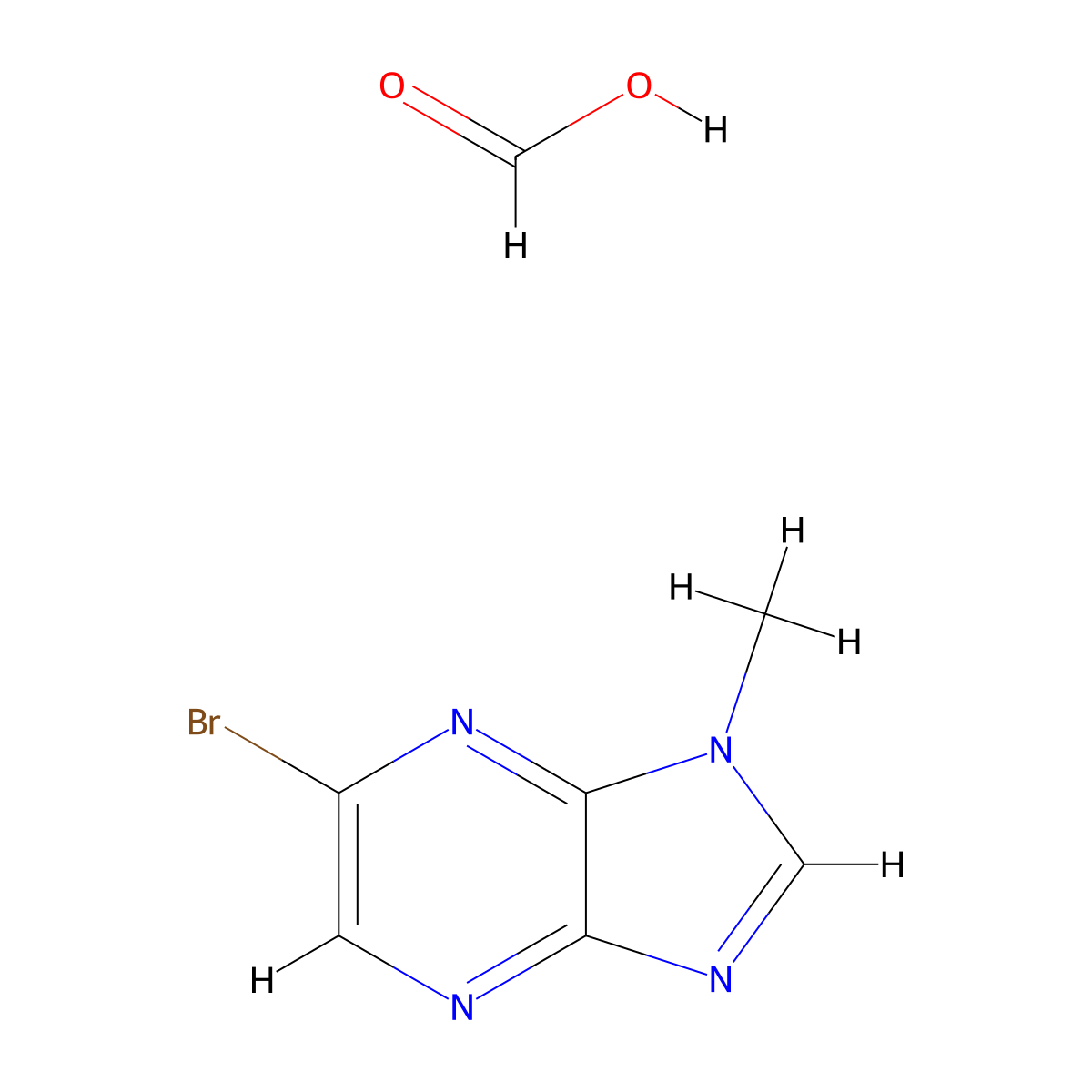 6-Bromo-1-methyl-1H-imidazo[4,5-b]pyrazine formate molecular structure, CAS 1956321-69-9
