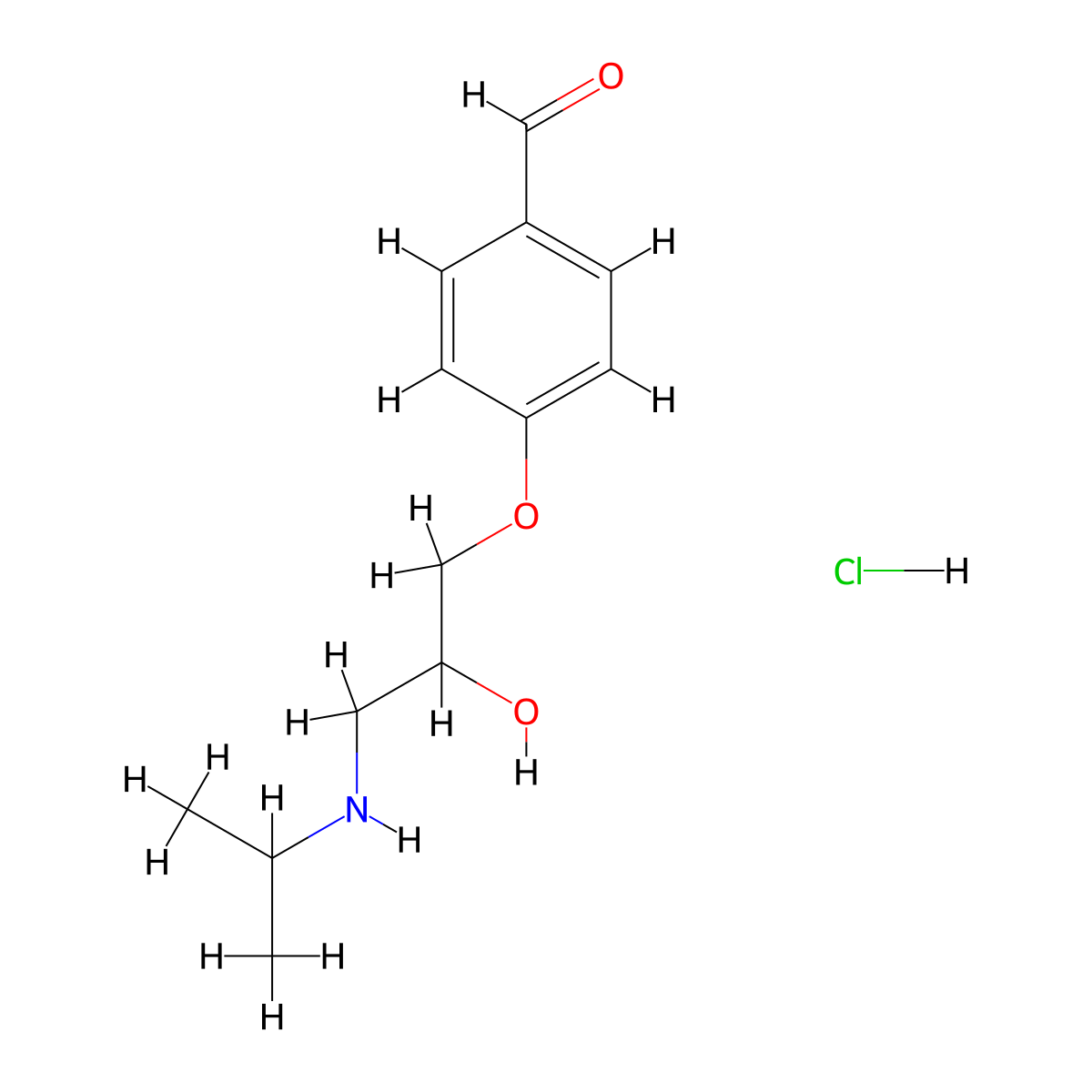 4-(2-Hydroxy-3-(isopropylamino)propoxy)benzaldehyde hydrochloride molecular structure, CAS 1956321-87-1