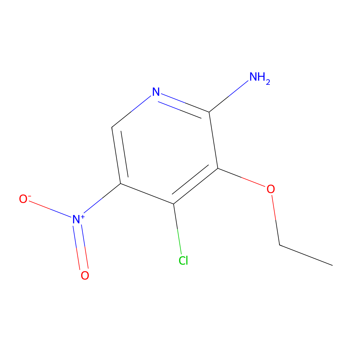 4-Chloro-3-ethoxy-5-nitropyridin-2-amine molecular structure, CAS 1956321-93-9