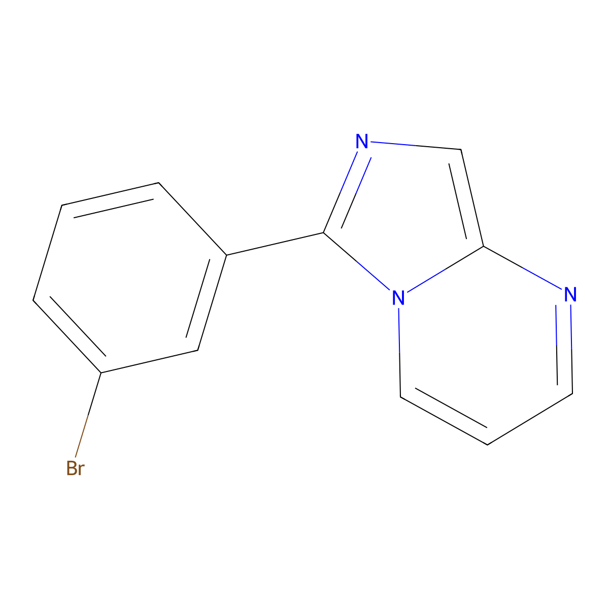 6-(3-Bromophenyl)imidazo[1,5-a]pyrimidine molecular structure, CAS 1956322-03-4