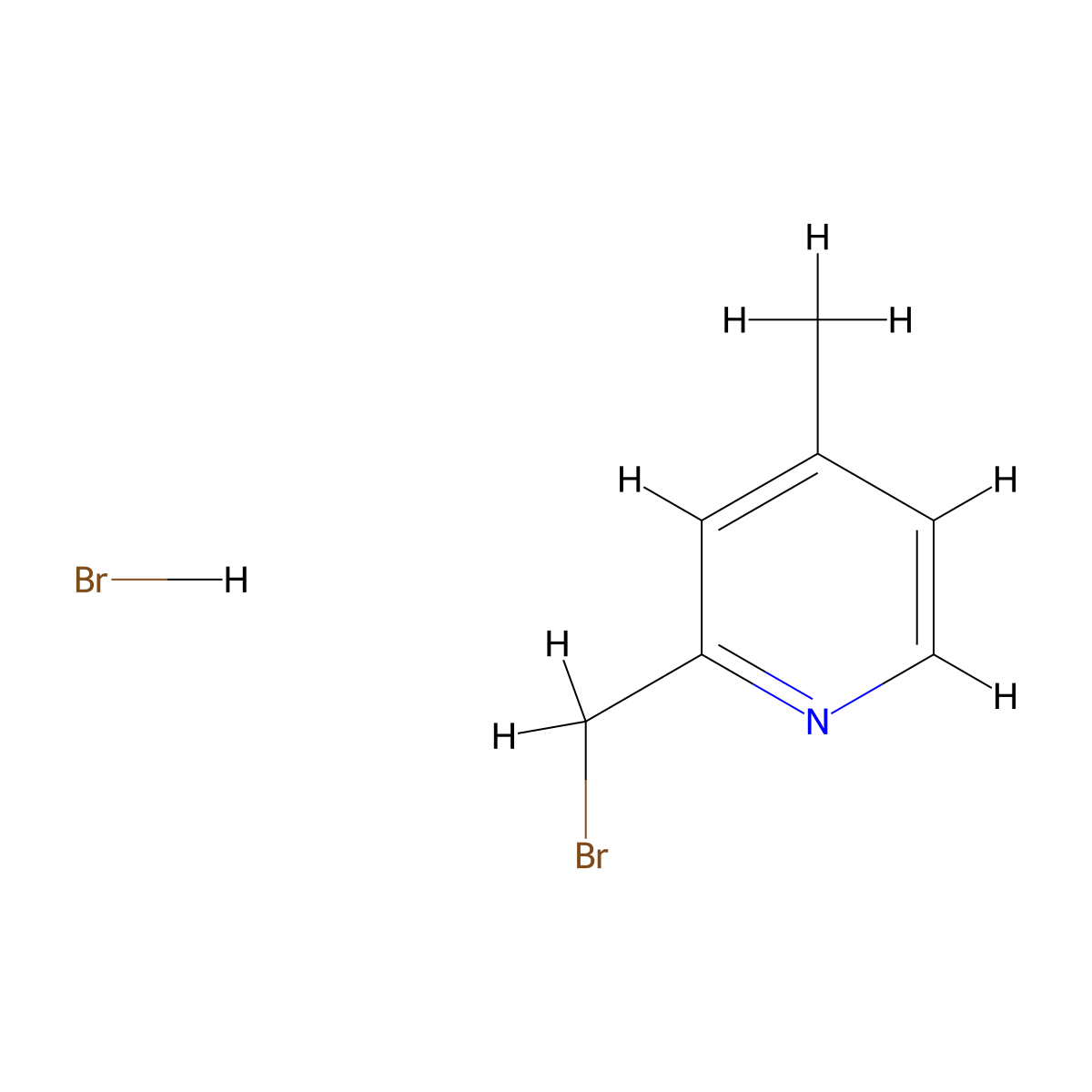 2-(Bromomethyl)-4-methylpyridine hydrobromide molecular structure, CAS 1956322-40-9
