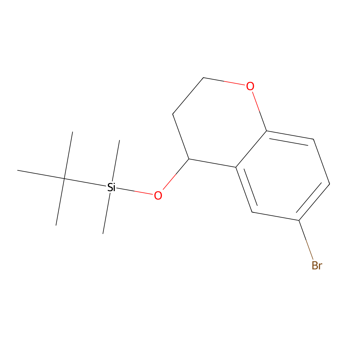 ((6-Bromochroman-4-yl)oxy)(tert-butyl)dimethylsilane molecular structure, CAS 1956322-50-1