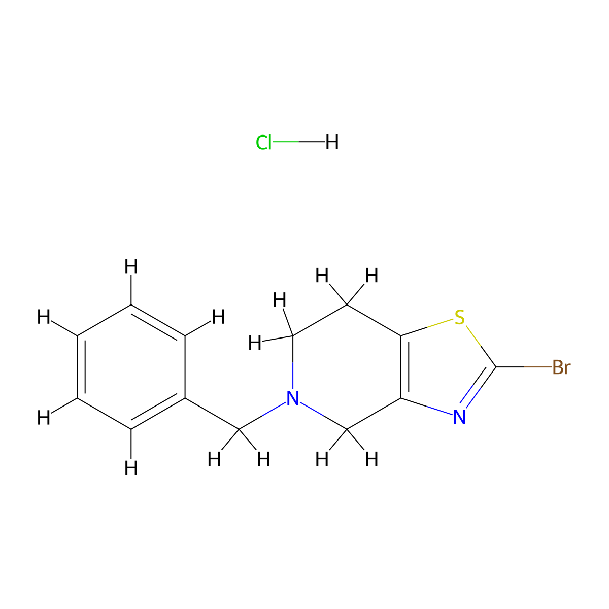 5-Benzyl-2-bromo-4,5,6,7-tetrahydrothiazolo[4,5-c]pyridine hydrochloride molecular structure, CAS 1956322-55-6