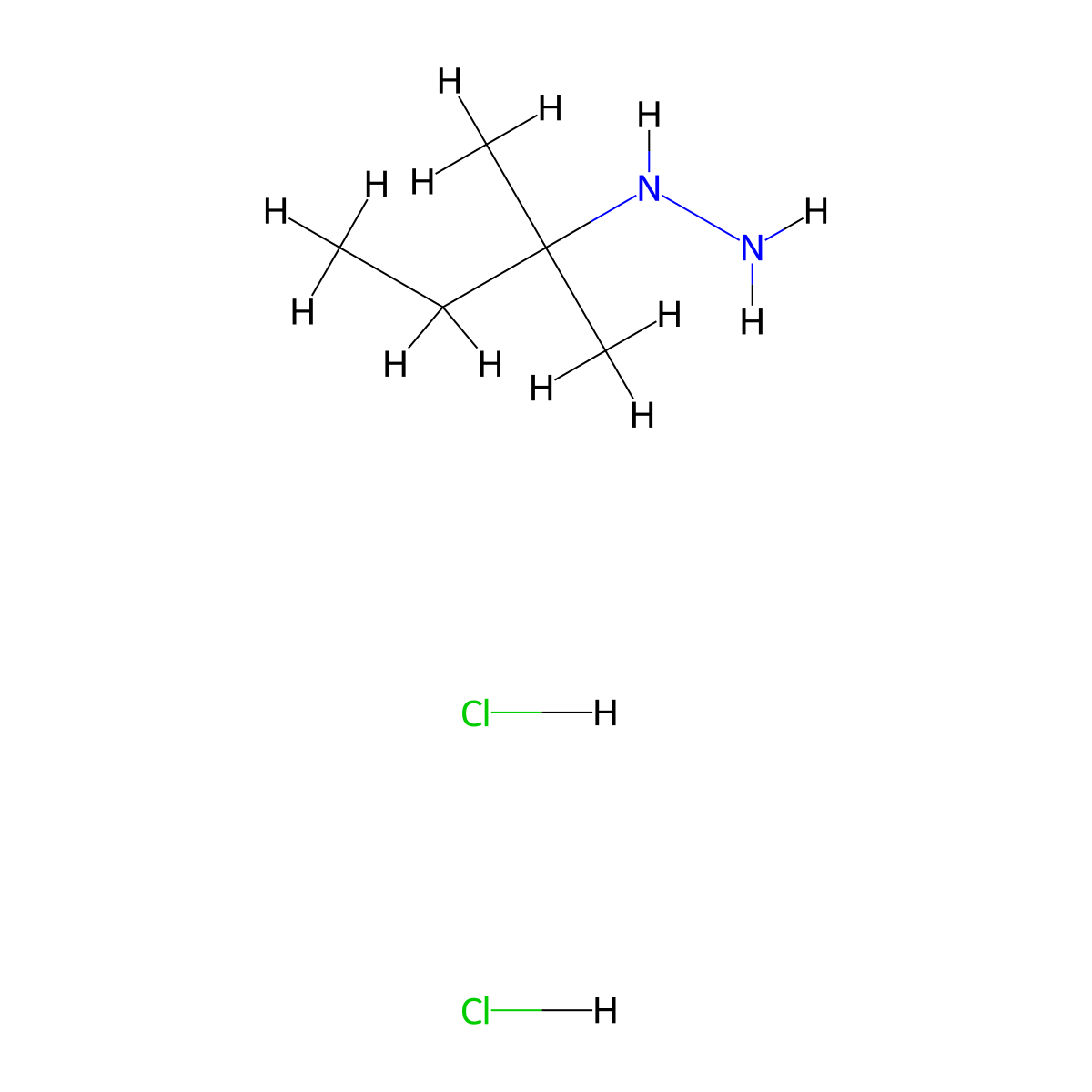 Tert-pentylhydrazine dihydrochloride molecular structure, CAS 1956322-56-7