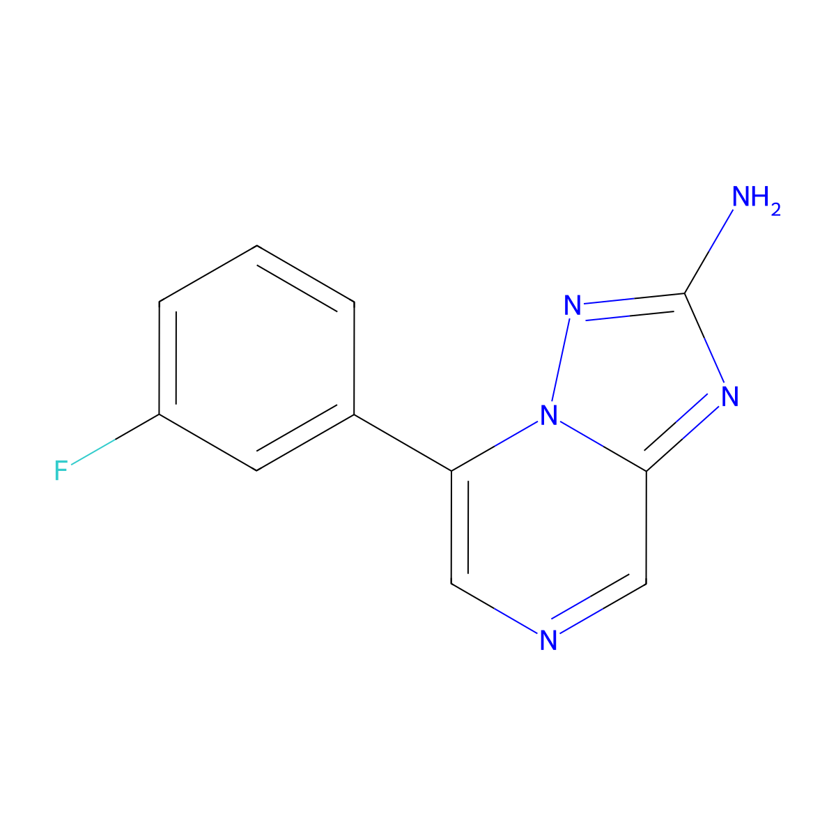 5-(3-Fluorophenyl)-[1,2,4]triazolo[1,5-a]pyrazin-2-amine molecular structure, CAS 1956322-63-6