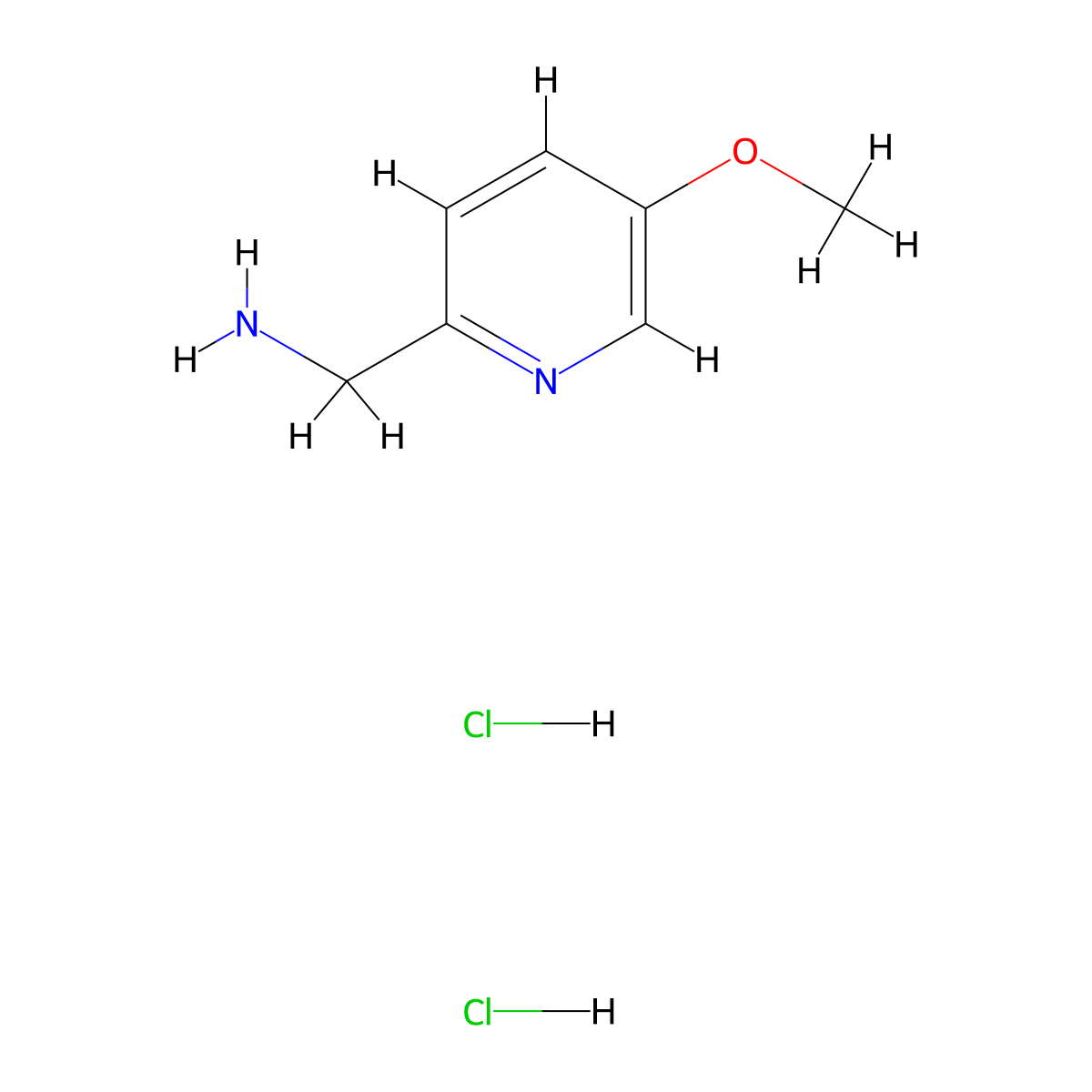 1-(5-Methoxypyridin-2-yl)methanamine dihydrochloride molecular structure, CAS 1956322-69-2