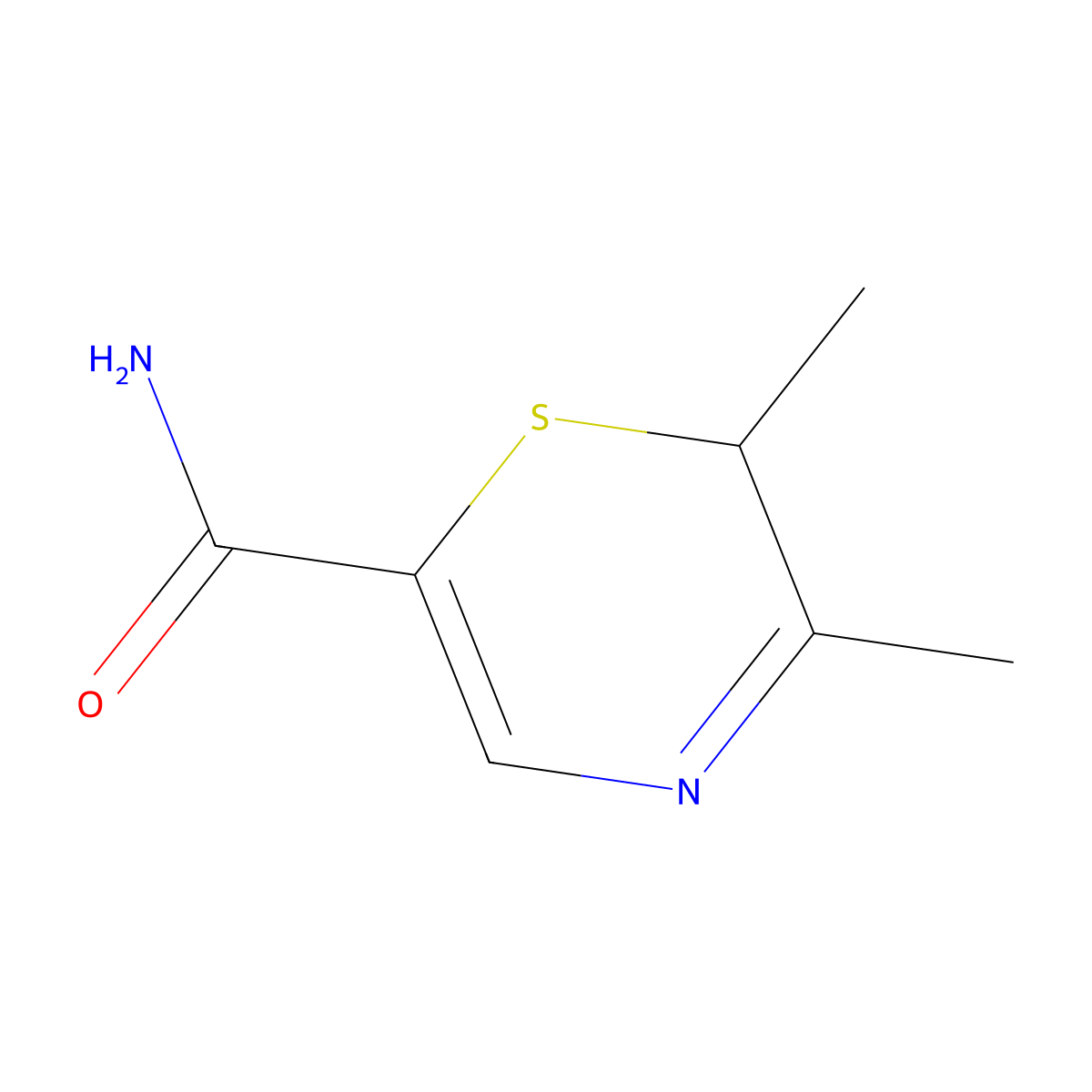 2,3-Dimethyl-2H-1,4-thiazine-6-carboxamide molecular structure, CAS 1956322-75-0