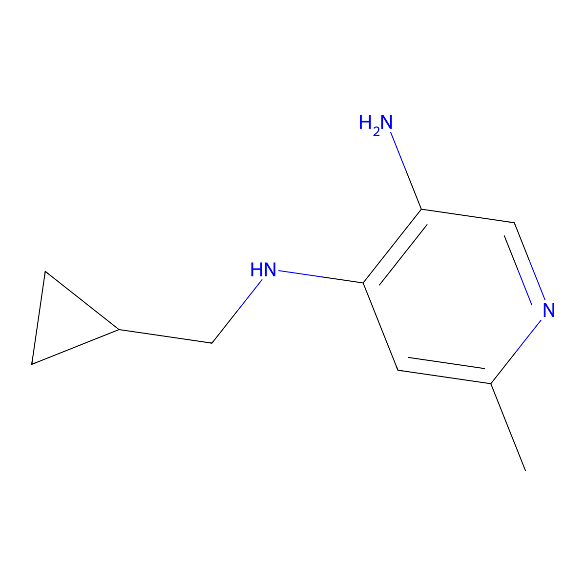 N4-(Cyclopropylmethyl)-6-methylpyridine-3,4-diamine molecular structure, CAS 1956322-76-1