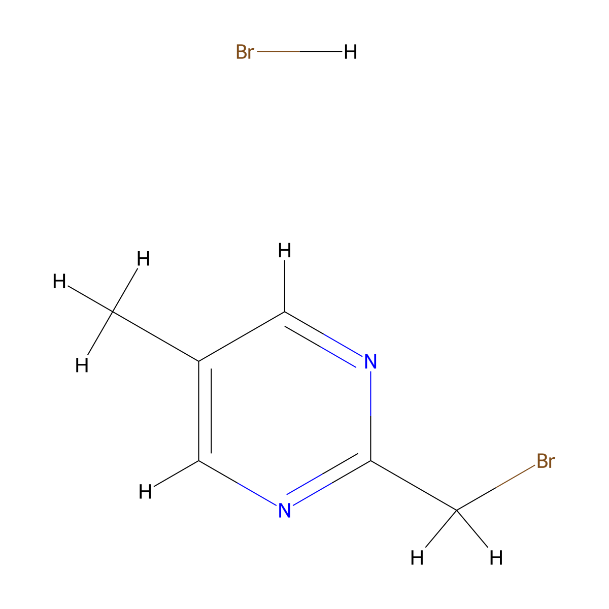 2-(Bromomethyl)-5-methylpyrimidine hydrobromide molecular structure, CAS 1956322-78-3