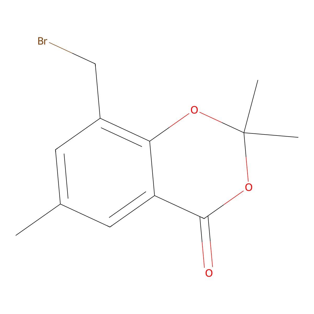 8-(Bromomethyl)-2,2,6-trimethyl-4H-benzo[d][1,3]dioxin-4-one molecular structure, CAS 1956322-90-9