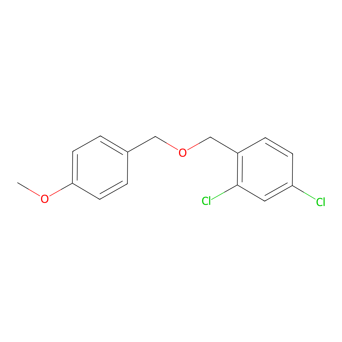 2,4-Dichloro-1-(((4-methoxybenzyl)oxy)methyl)benzene molecular structure, CAS 1956322-92-1