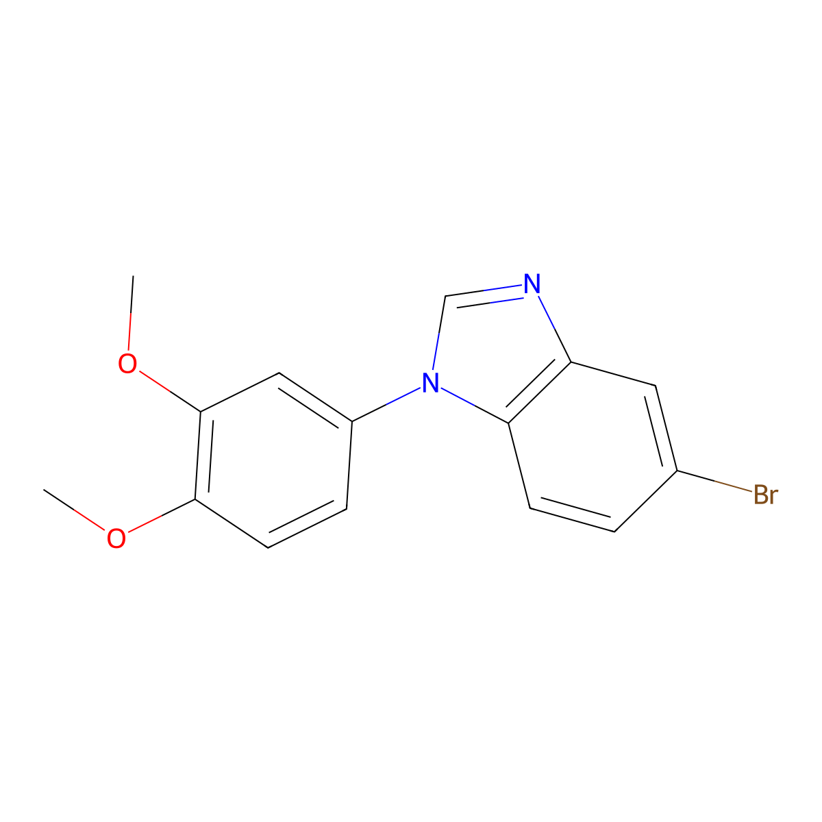 5-Bromo-1-(3,4-dimethoxyphenyl)-1H-benzo[d]imidazole molecular structure, CAS 1956323-01-5