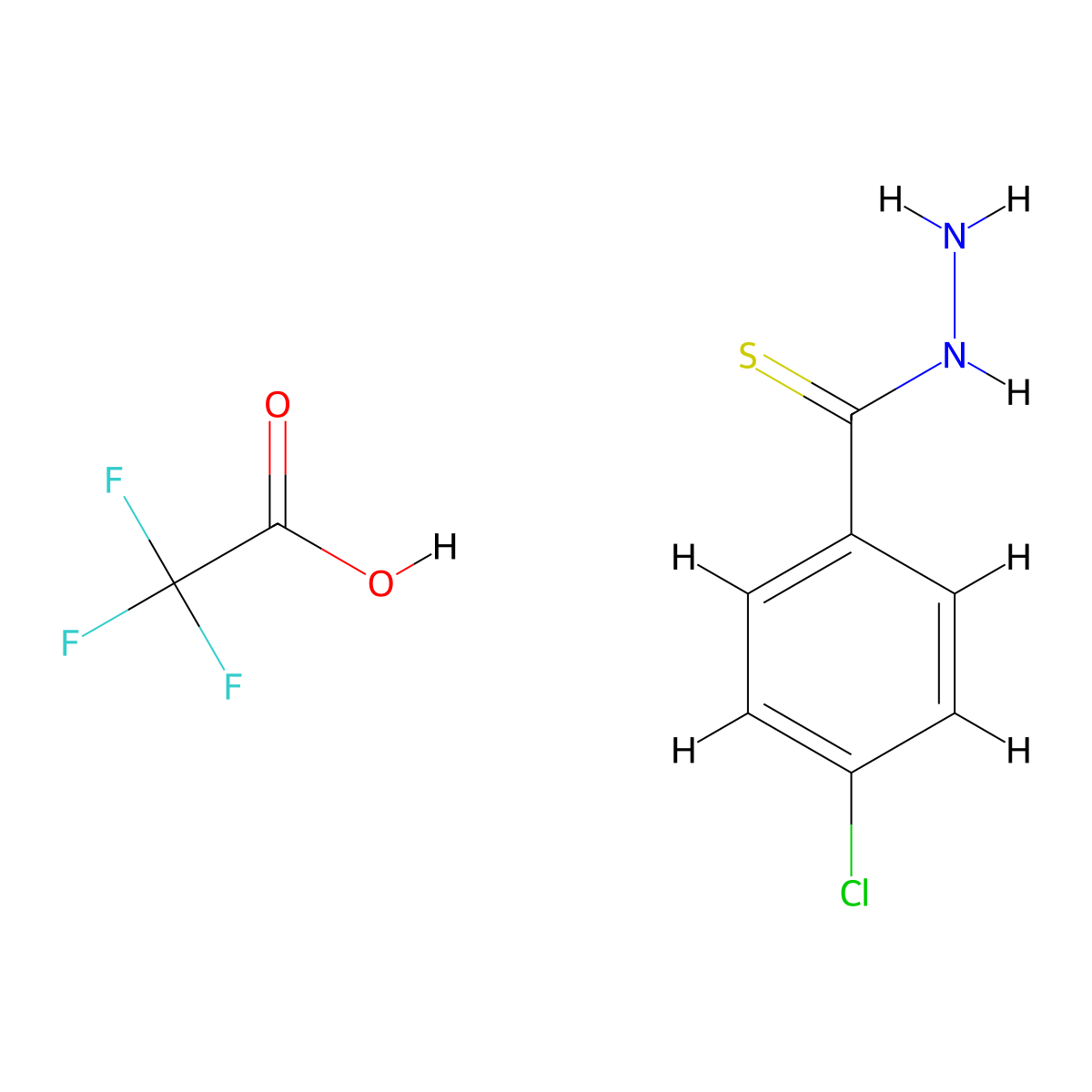 4-Chlorobenzothiohydrazide 2,2,2-trifluoroacetate molecular structure, CAS 1956323-03-7