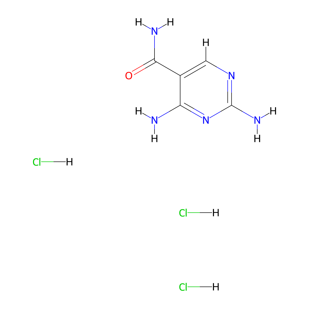 2,4-Diaminopyrimidine-5-carboxamide 3hcl molecular structure, CAS 1956323-06-0