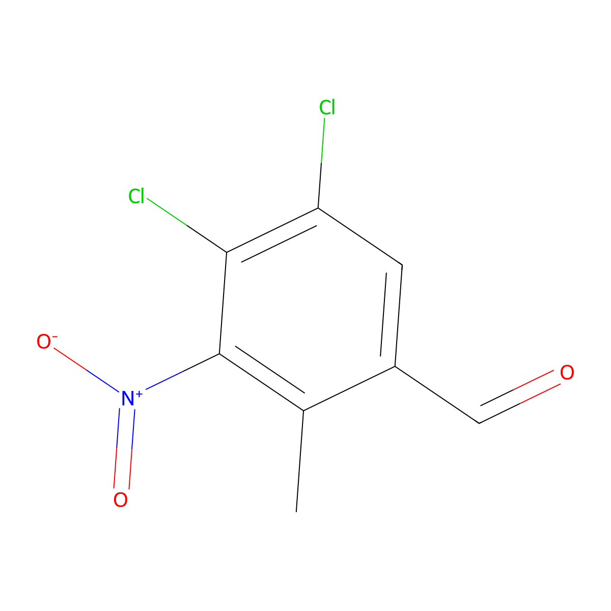 4,5-Dichloro-2-methyl-3-nitrobenzaldehyde molecular structure, CAS 1956324-01-8