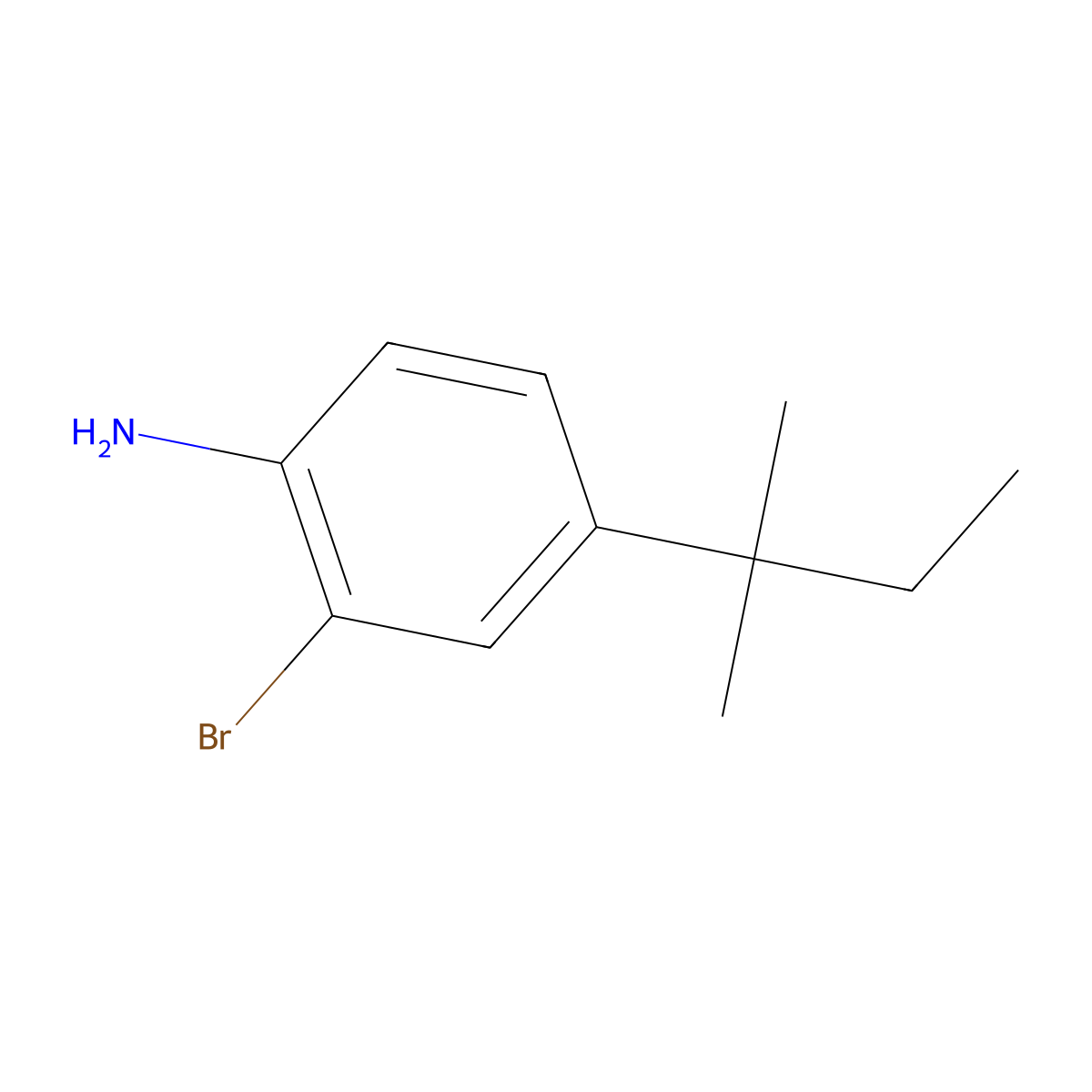 2-Bromo-4-(tert-pentyl)aniline molecular structure, CAS 1956324-16-5