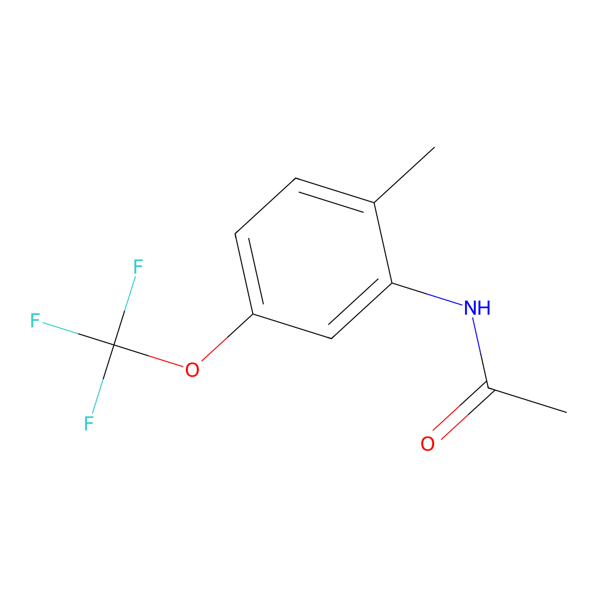 N-(2-Methyl-5-(trifluoromethoxy)phenyl)acetamide molecular structure, CAS 1956324-19-8