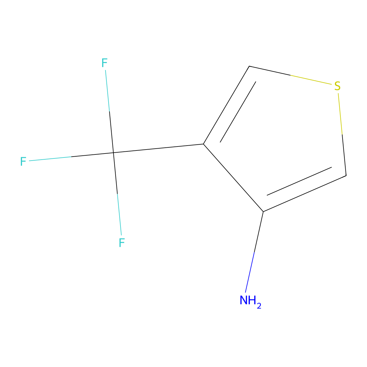 4-(Trifluoromethyl)thiophen-3-amine molecular structure, CAS 1956324-33-6