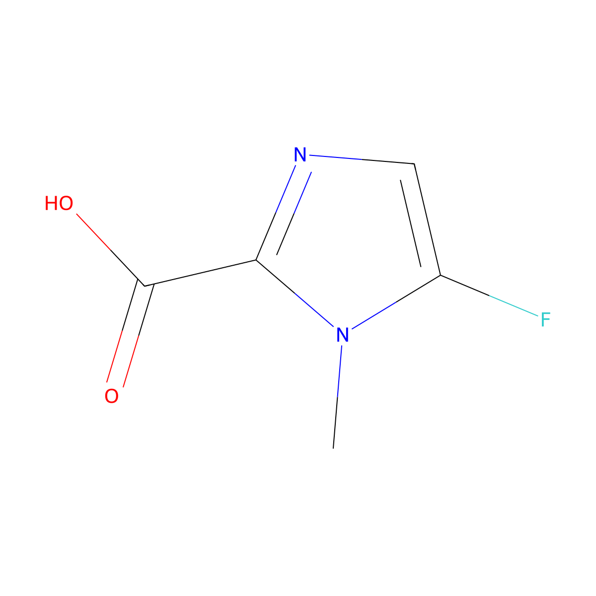 5-Fluoro-1-methyl-1H-imidazole-2-carboxylic acid molecular structure, CAS 1956324-94-9