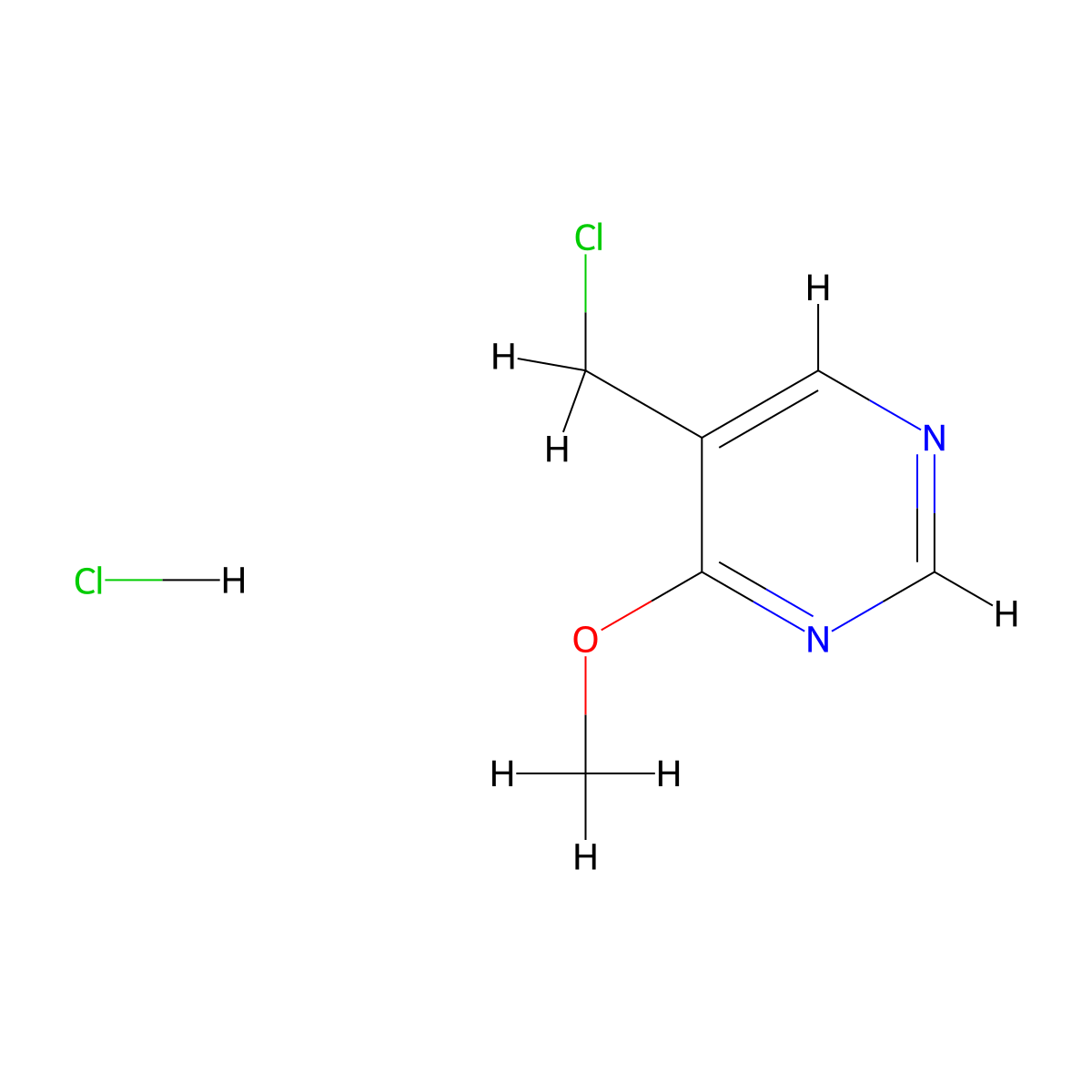 5-(Chloromethyl)-4-methoxypyrimidine hydrochloride molecular structure, CAS 1956325-08-8