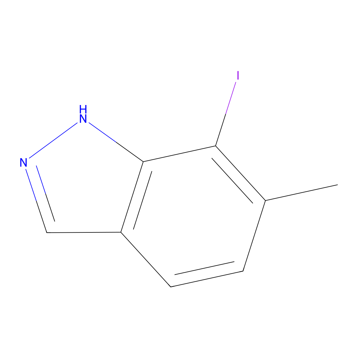 7-Iodo-6-methyl-1H-indazole molecular structure, CAS 1956325-21-5