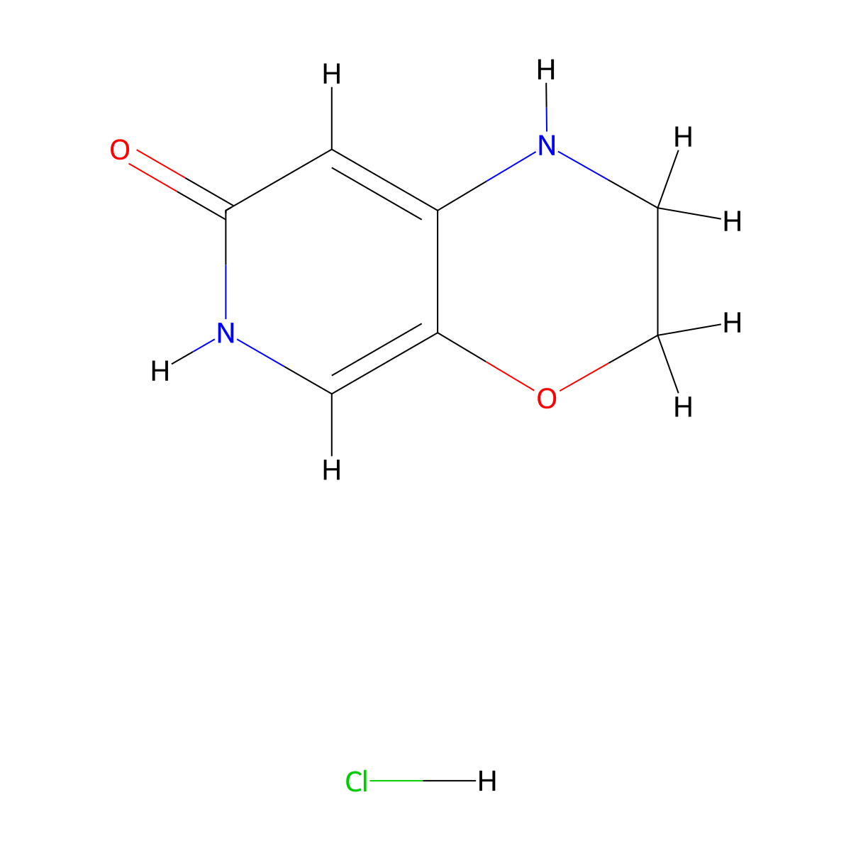 2,3-Dihydro-1H-pyrido[3,4-b][1,4]oxazin-7-ol hydrochloride molecular structure, CAS 1956325-50-0