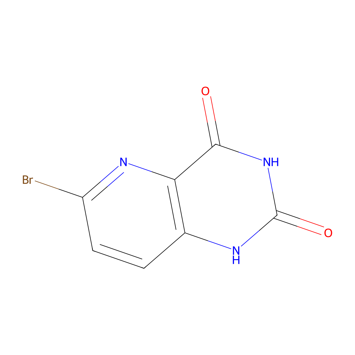 6-bromopyrido[3,2-d]pyrimidine-2,4(1H,3H)-dione molecular structure, CAS 1956325-75-9