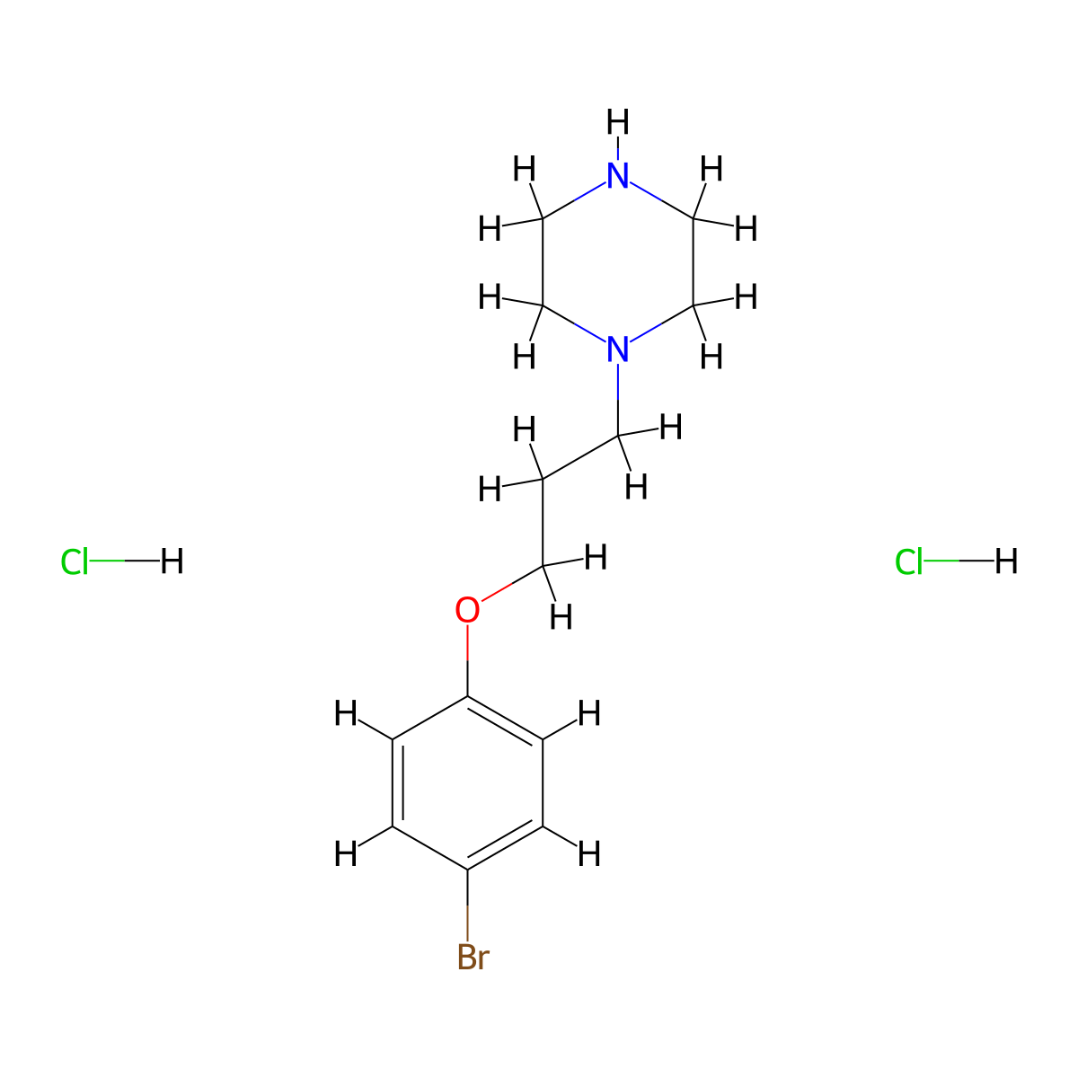 1-(3-(4-Bromophenoxy)propyl)piperazine dihydrochloride molecular structure, CAS 1956325-78-2