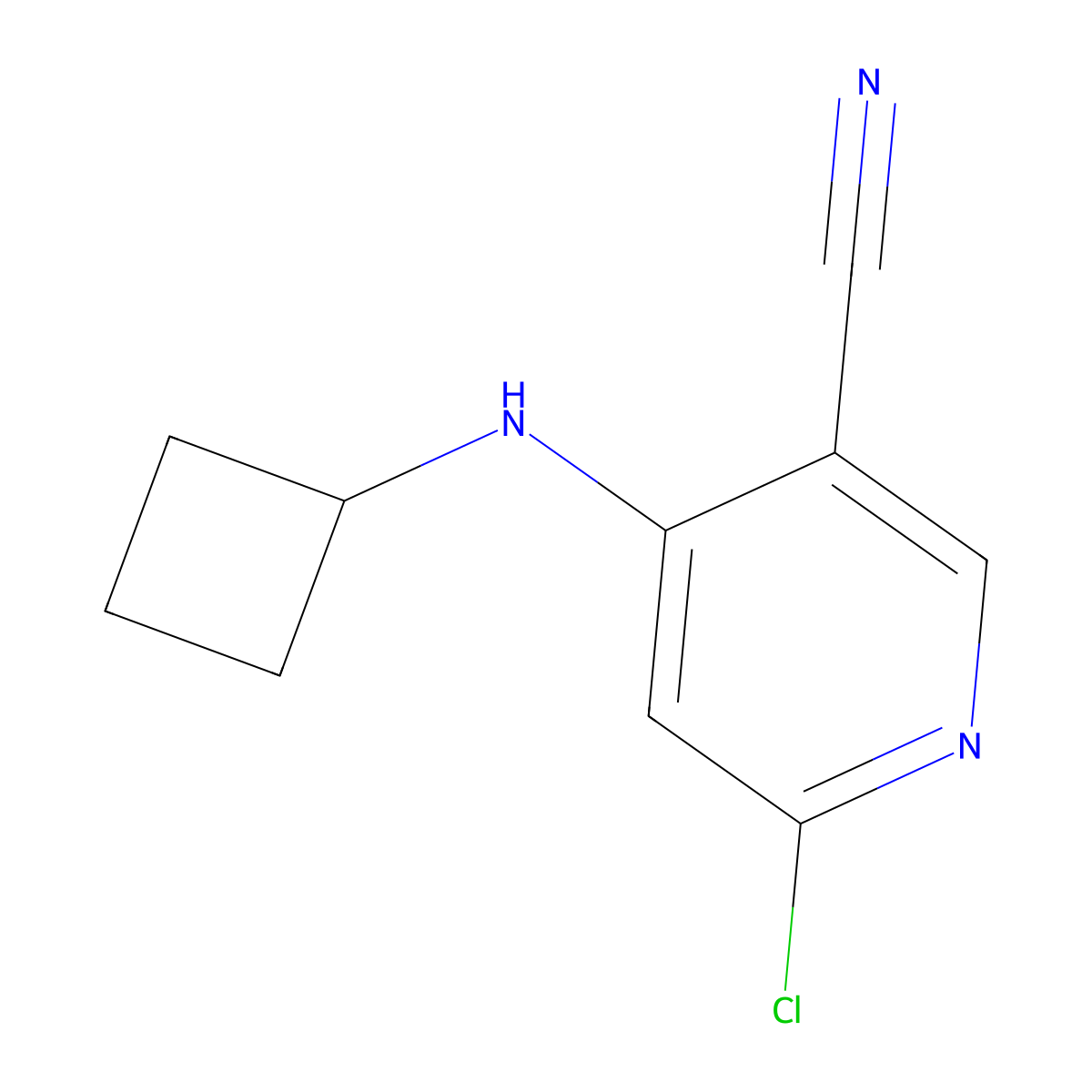6-Chloro-4-(cyclobutylamino)nicotinonitrile molecular structure, CAS 1956325-80-6