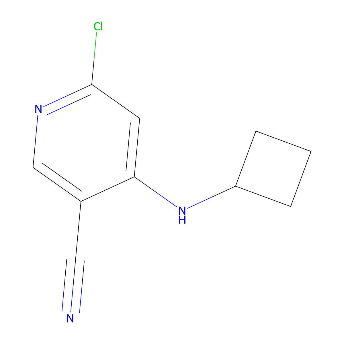 6-Chloro-4-(cyclobutylamino)nicotinonitrile molecular structure, CAS 1956325-80-6