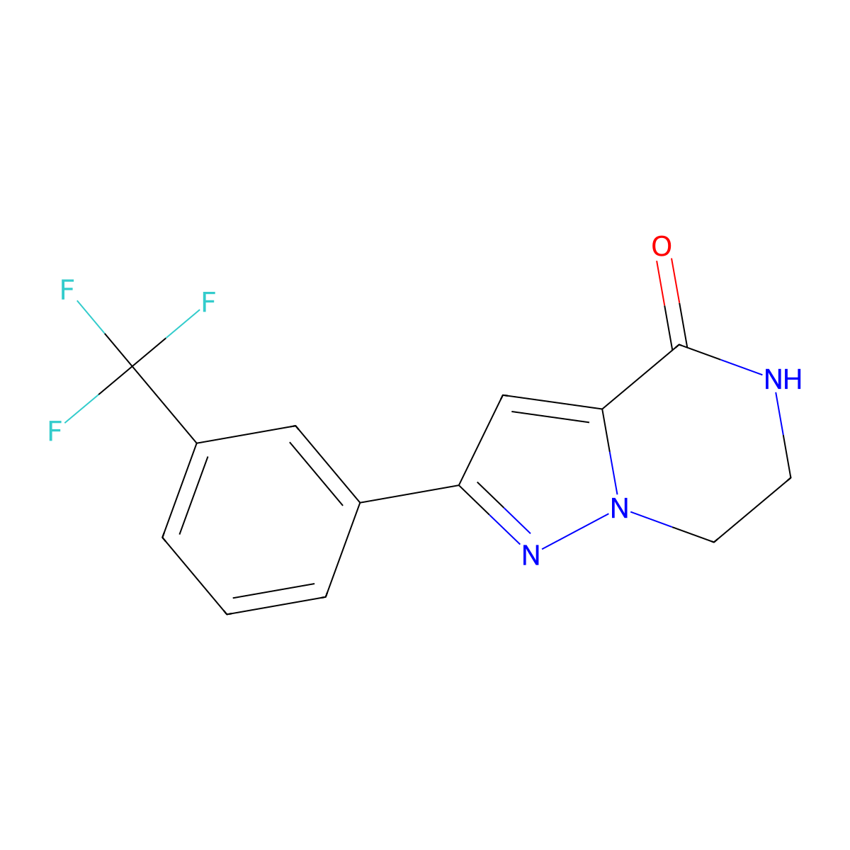 2-(3-(Trifluoromethyl)phenyl)-6,7-dihydropyrazolo[1,5-A]pyrazin-4(5H)-one molecular structure, CAS 1956326-59-2