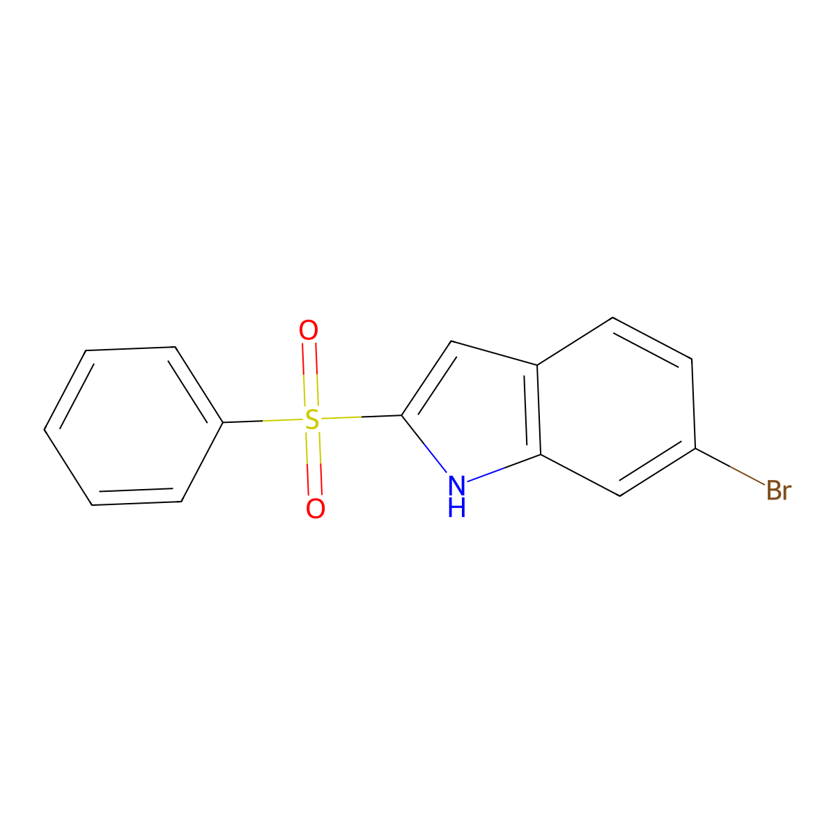 6-Bromo-2-(phenylsulfonyl)-1H-indole molecular structure, CAS 1956326-60-5