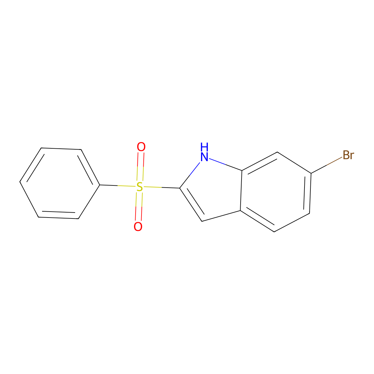 6-Bromo-2-(phenylsulfonyl)-1H-indole molecular structure, CAS 1956326-60-5