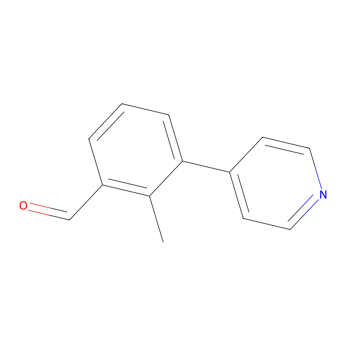 2-Methyl-3-(pyridin-4-yl)benzaldehyde molecular structure, CAS 1956326-62-7