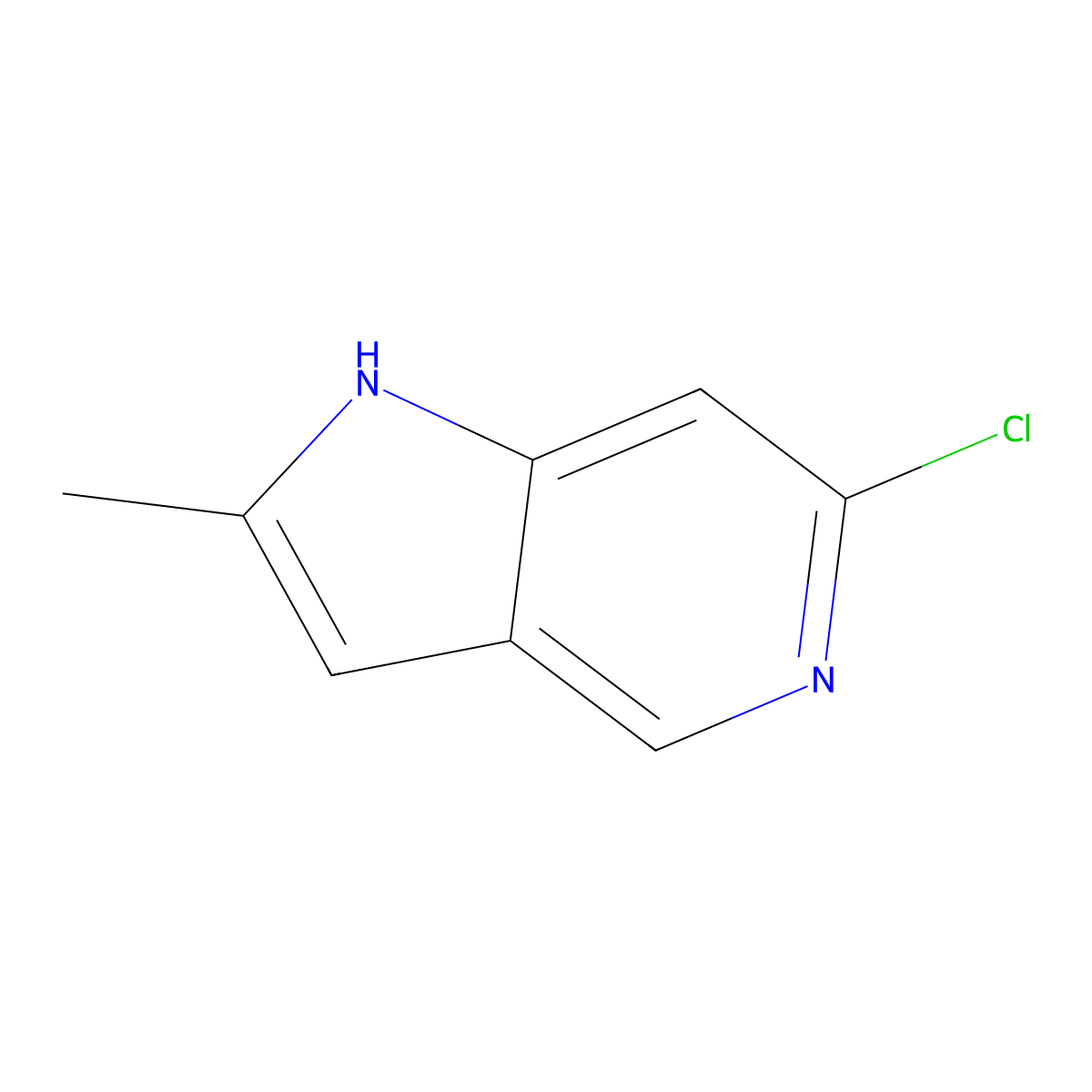 6-Chloro-2-methyl-1H-pyrrolo[3,2-c]pyridine molecular structure, CAS 1956327-20-0