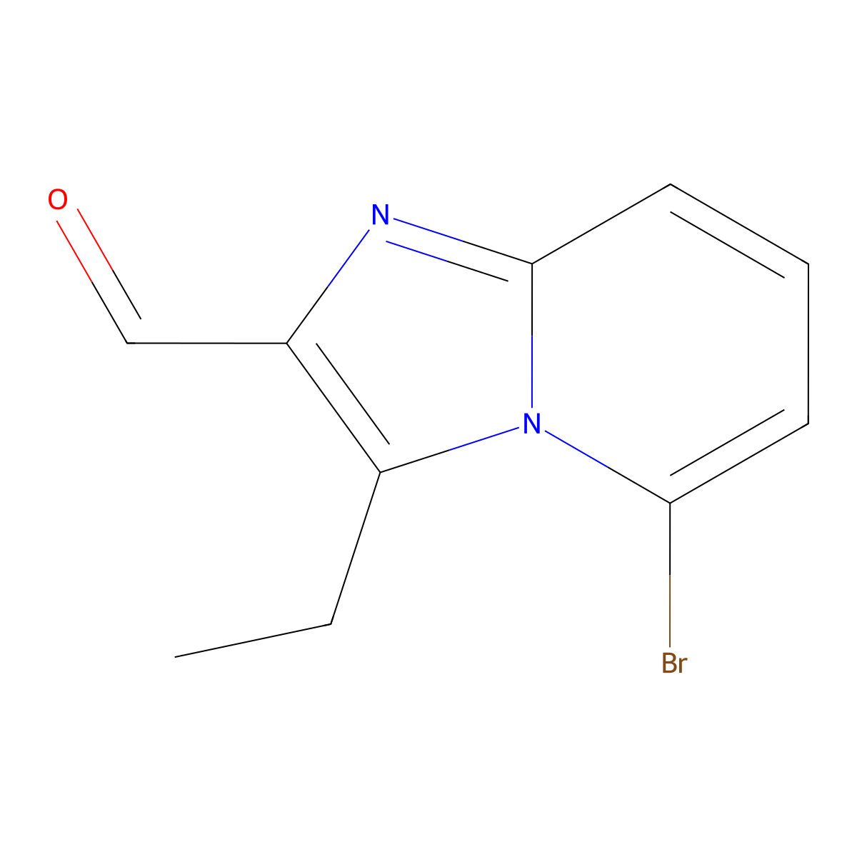 5-Bromo-3-ethylimidazo[1,2-a]pyridine-2-carbaldehyde molecular structure, CAS 1956327-21-1