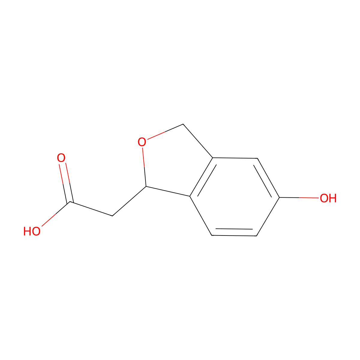 2-(5-Hydroxy-1,3-dihydroisobenzofuran-1-yl)acetic acid molecular structure, CAS 1956327-38-0
