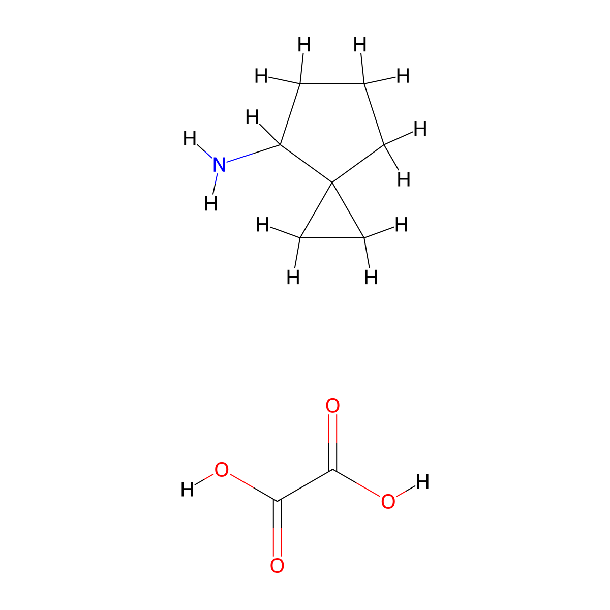 Spiro[2.4]heptan-4-amine oxalate molecular structure, CAS 1956327-42-6