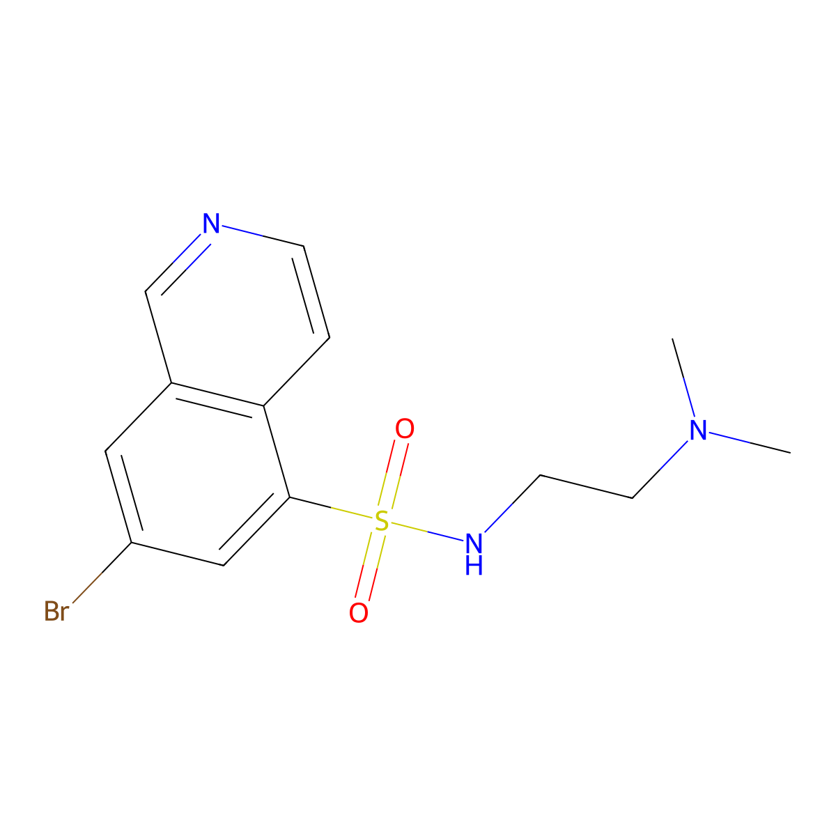 7-Bromo-N-(2-(dimethylamino)ethyl)isoquinoline-5-sulfonamide molecular structure, CAS 1956327-49-3