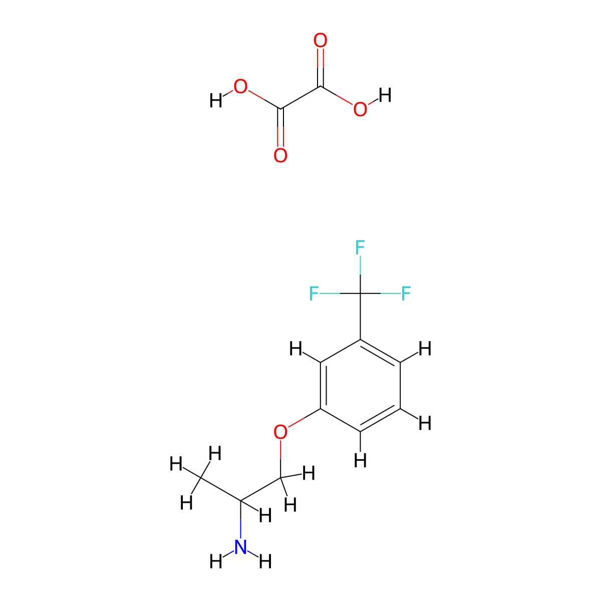 1-(3-(Trifluoromethyl)phenoxy)propan-2-amine oxalate molecular structure, CAS 1956327-63-1
