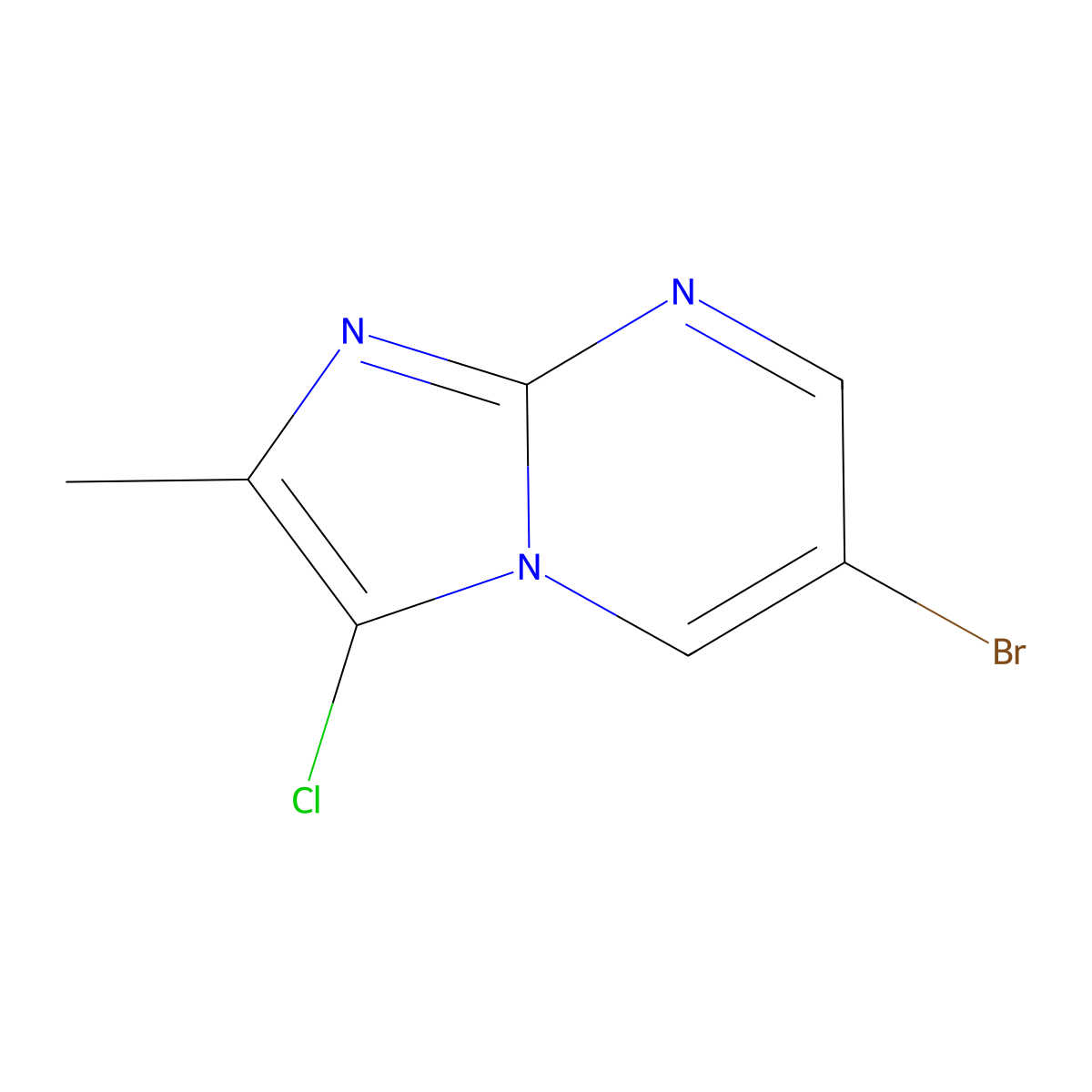 6-Bromo-3-chloro-2-methylimidazo[1,2-a]pyrimidine molecular structure, CAS 1956327-66-4